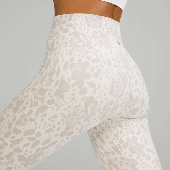 Lululemon Align High-Rise Pant 28" Cheetah Camo Antique White Multi= Size 8 - Picture 5 of 6